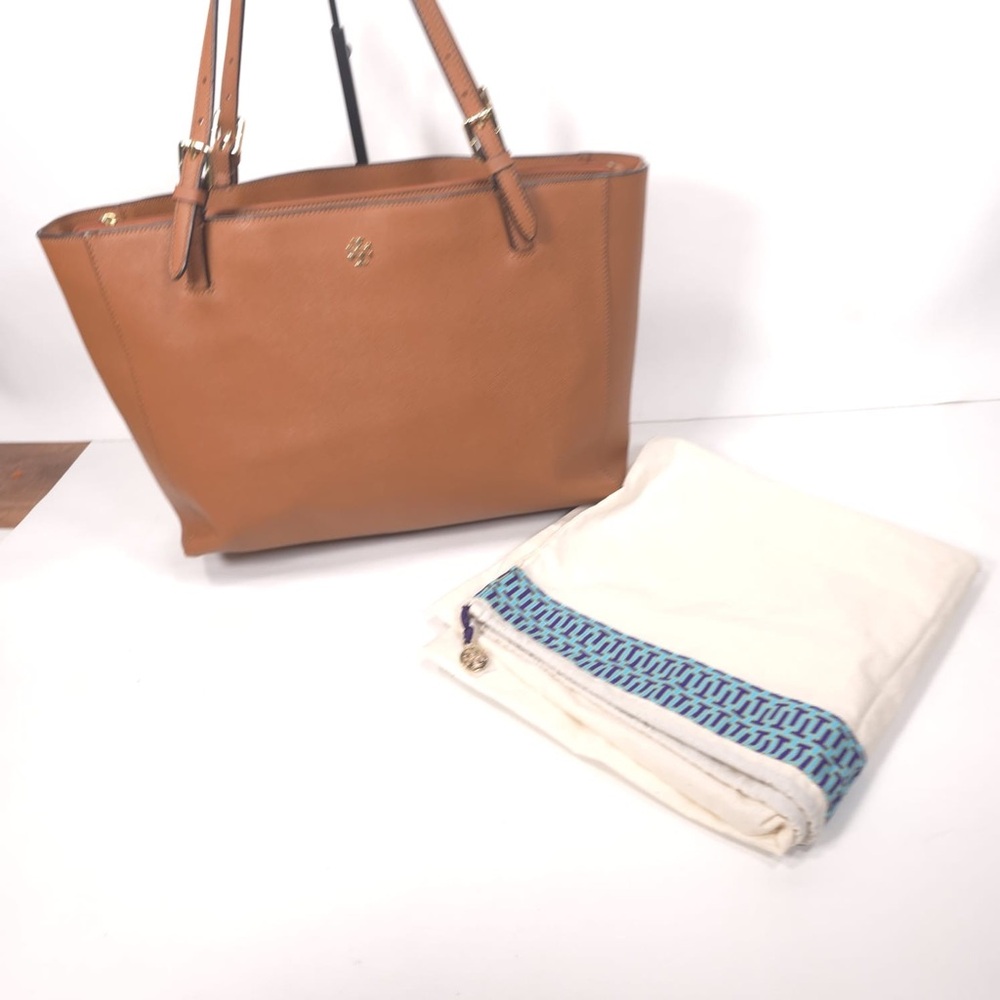 TORY BURCH Brown Leather Large York Buckle Tote‎ - Picture 3 of 15